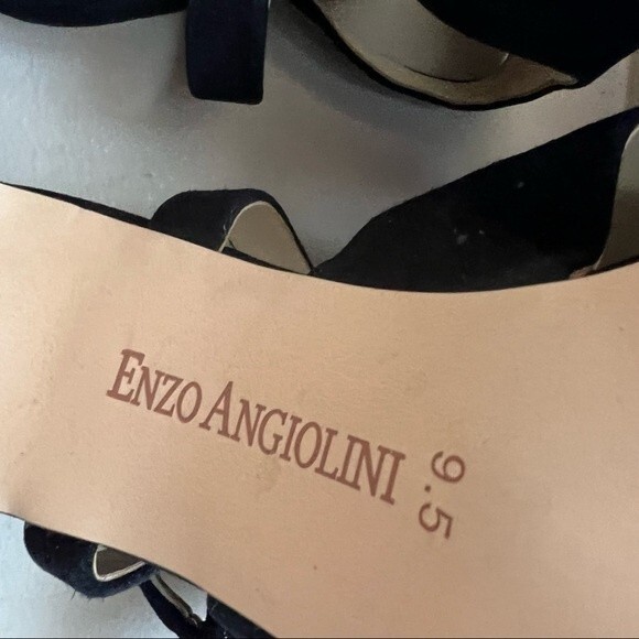 Enzo Angiolini Trudy Black Suede Heeled Sandal Shoes Women’s Size 9.5 - Picture 13 of 13